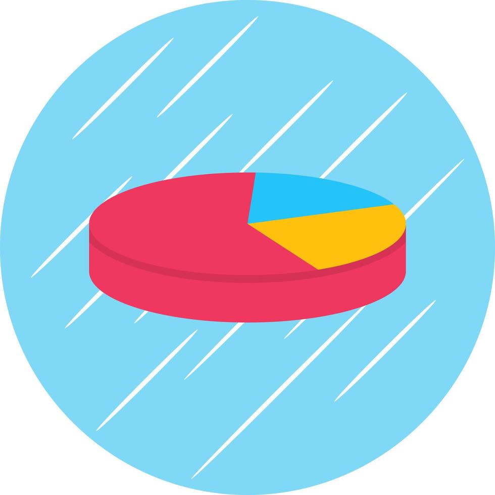 3D Pie Chart Vector Icon Design