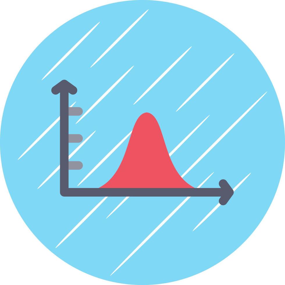 curva de campana en el diseño de iconos de vectores gráficos