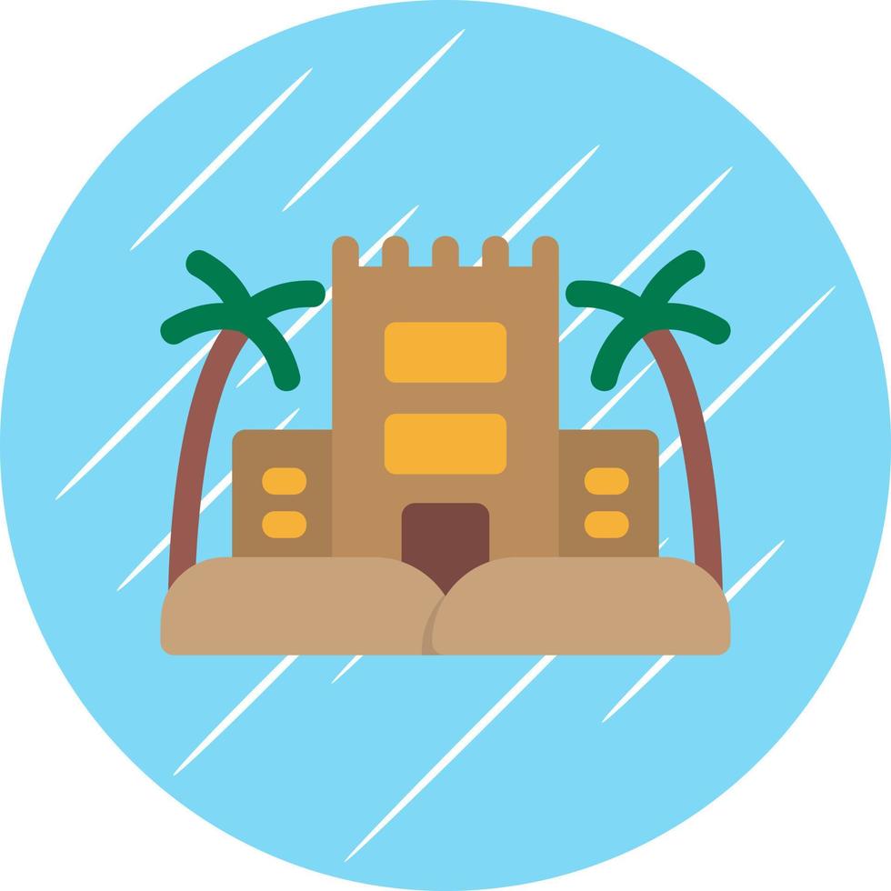 Desert Palace Vector Icon Design