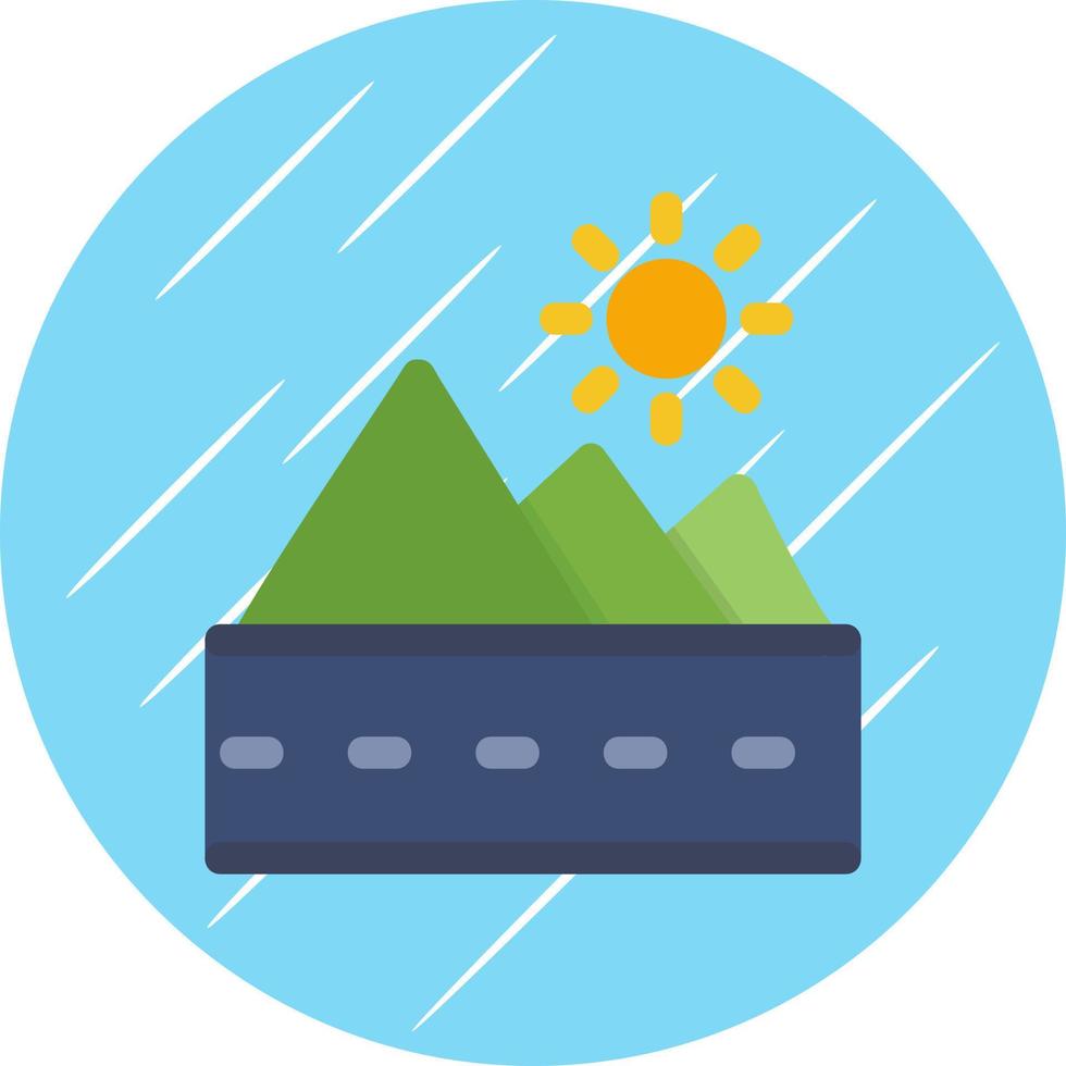 colinas paisaje vector icono diseño