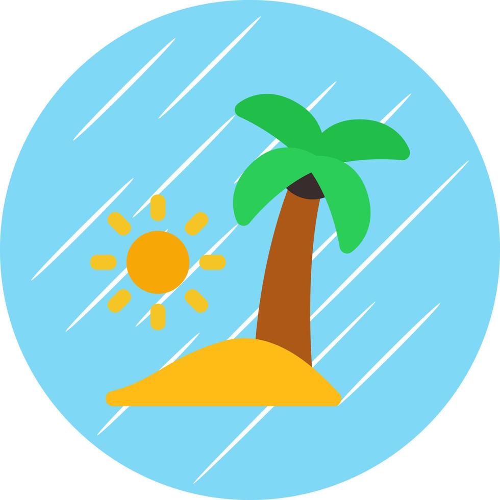 Beach Landscape Vector Icon Design