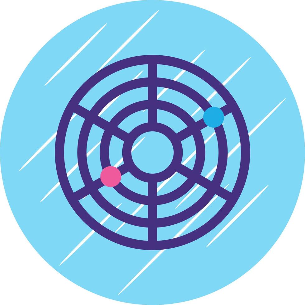 diseño de icono de vector de gráfico circular de radar