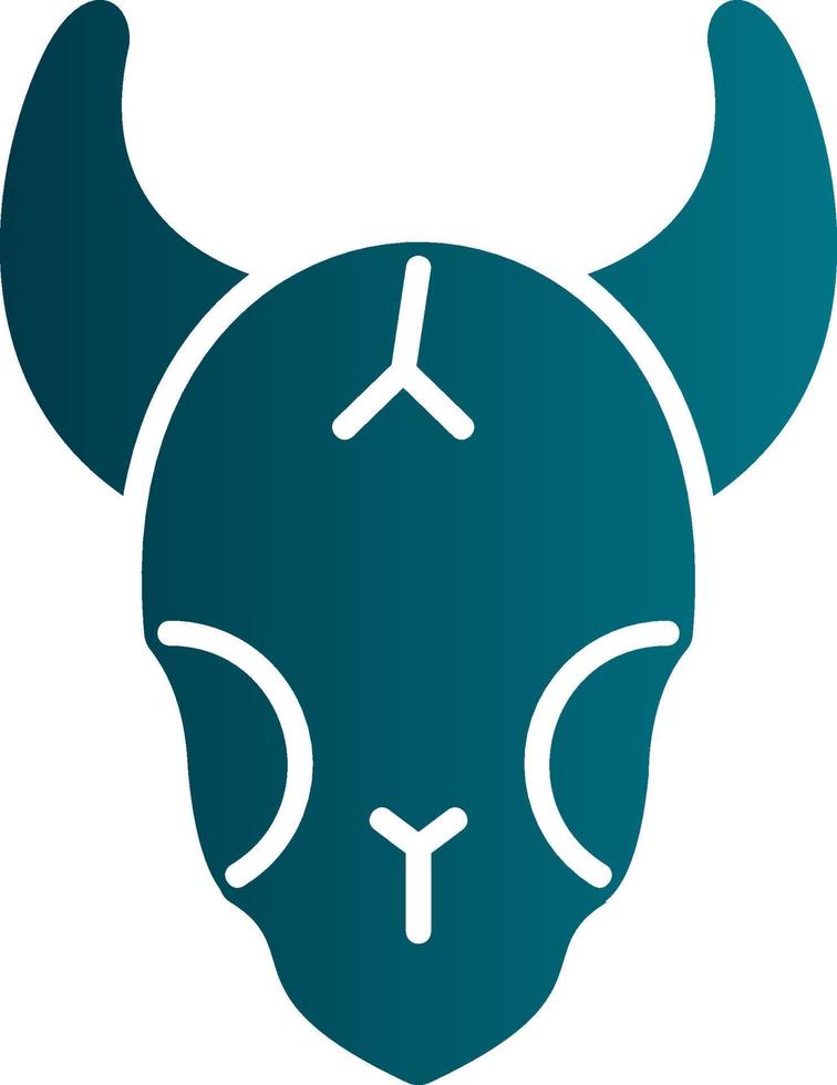 Bull Skull Vector Icon Design