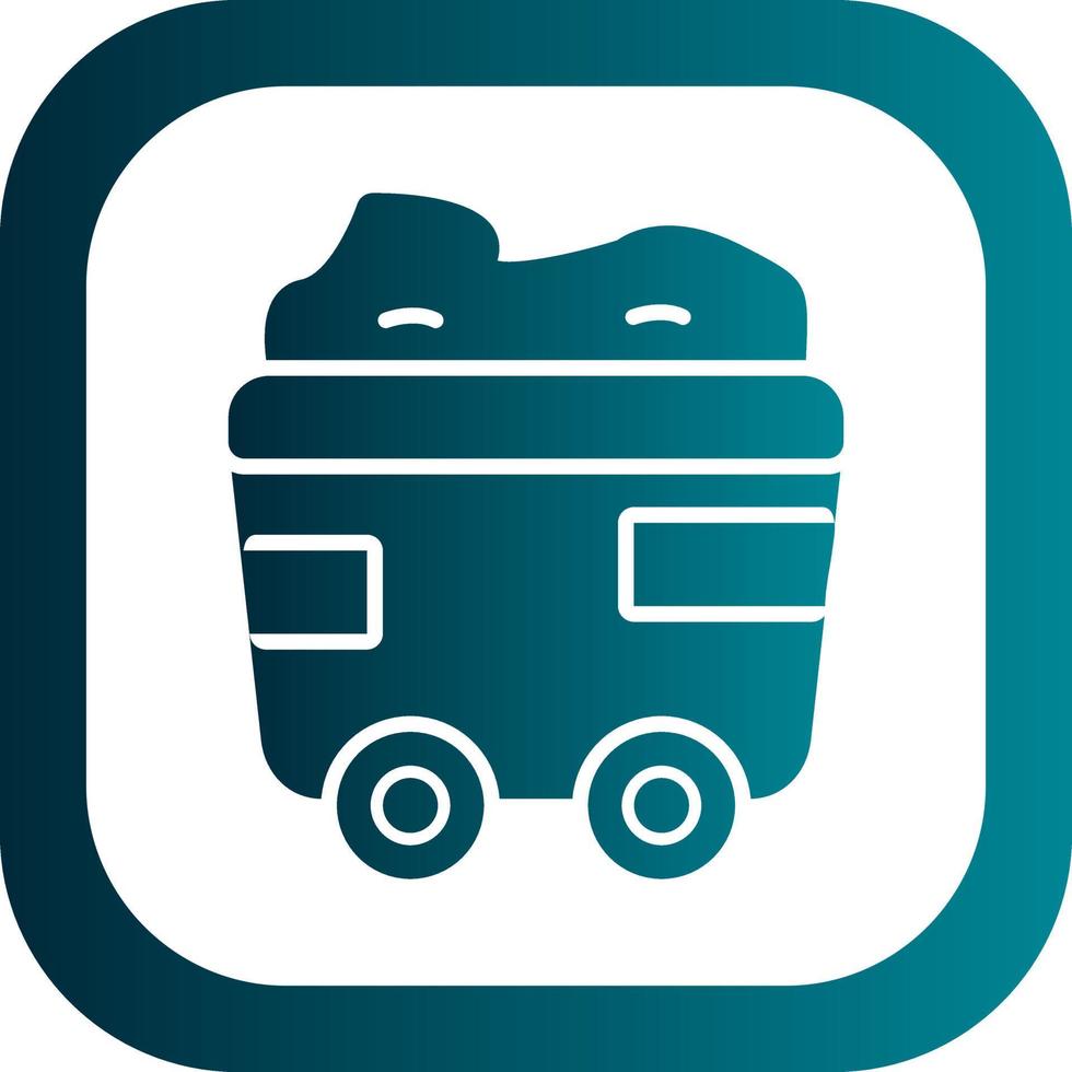 Mining Cart Vector Icon Design