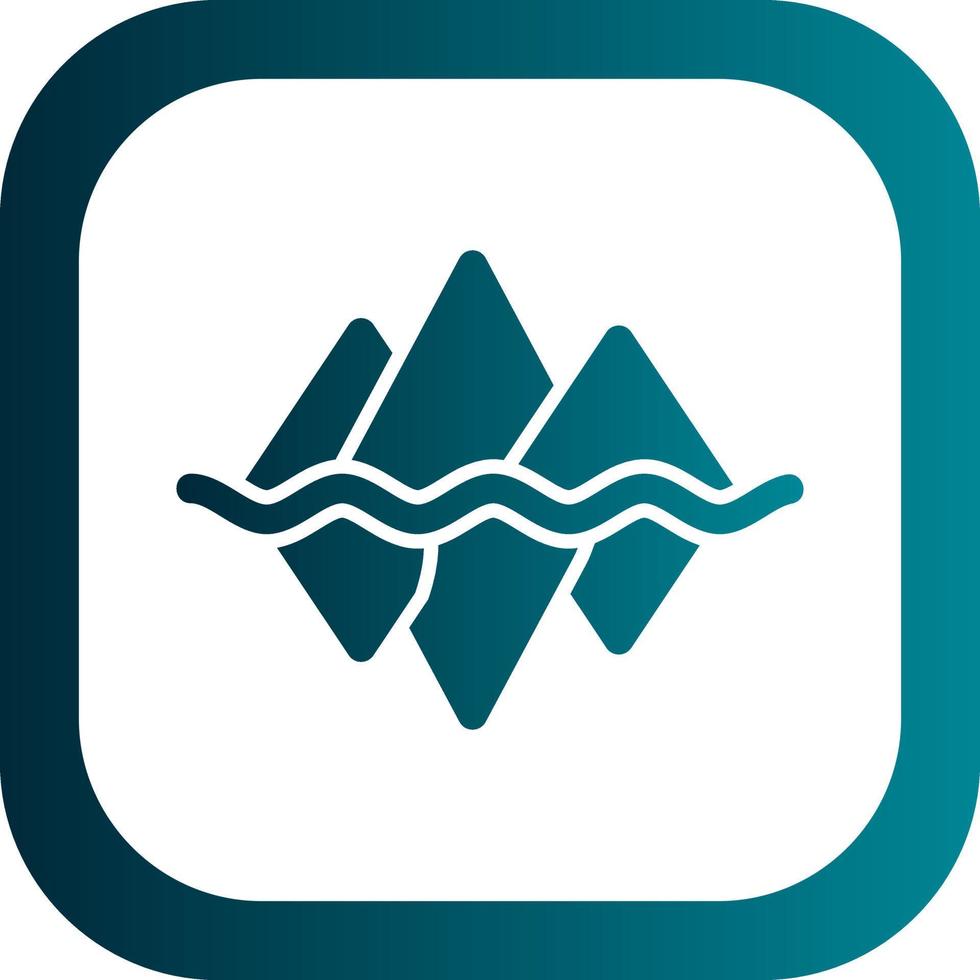 Iceberg Landscape Vector Icon Design