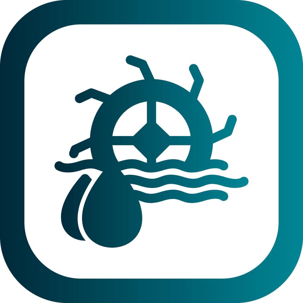 Water Mill Vector Icon Design
