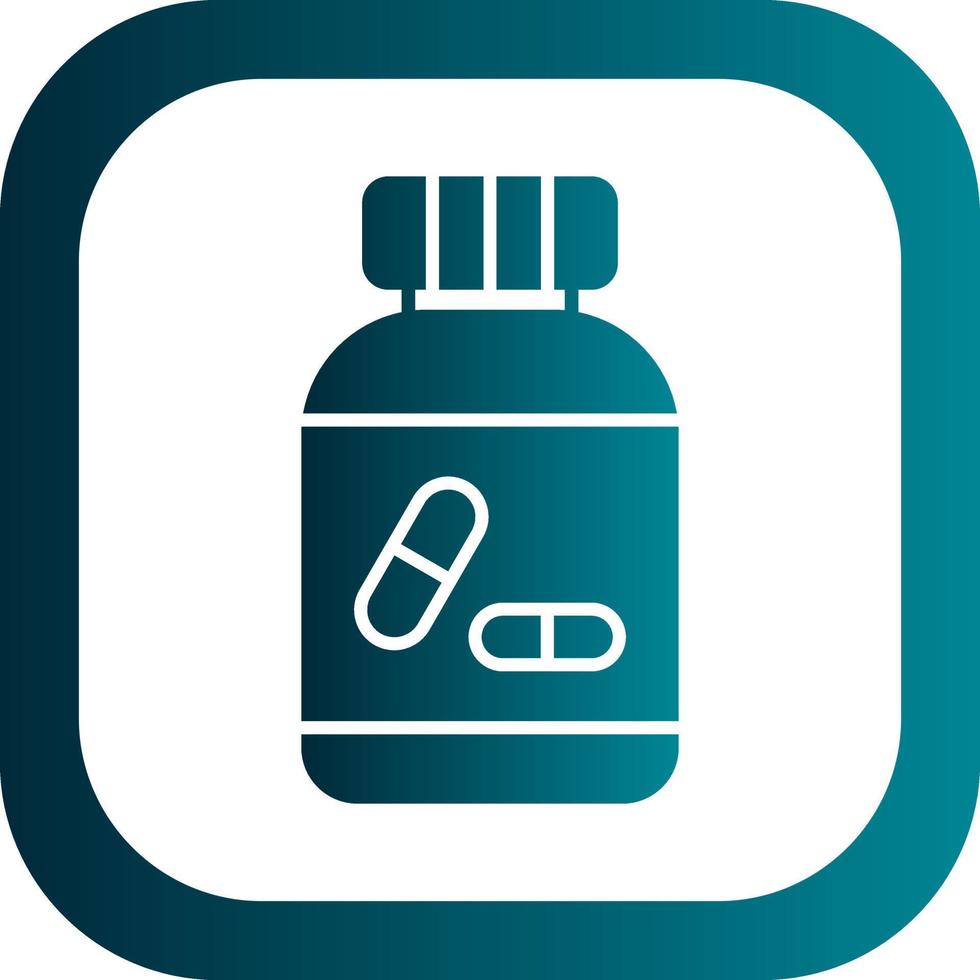 Pills Bottle Vector Icon Design