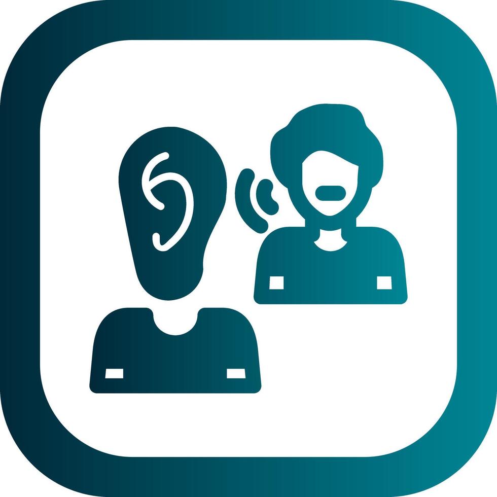 Listening Vector Icon Design
