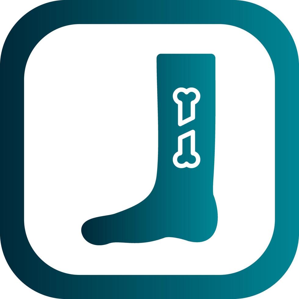 Broken Leg Vector Icon Design