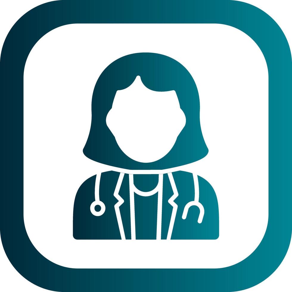 Female Doctor Vector Icon Design
