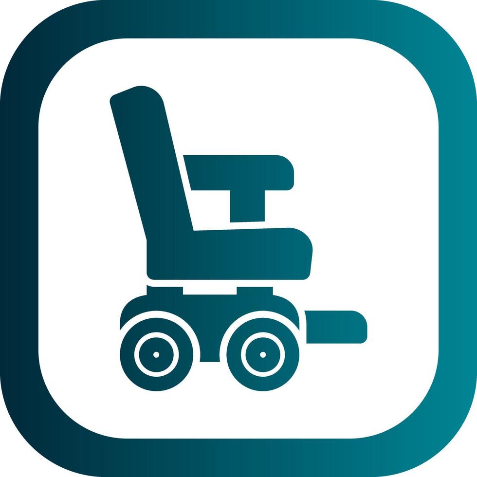 Automatic Wheelchair Vector Icon Design