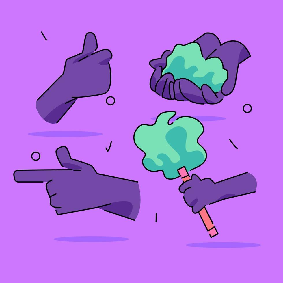 Colorful Hands Celebrating Holi. A Festive Vector Illustration