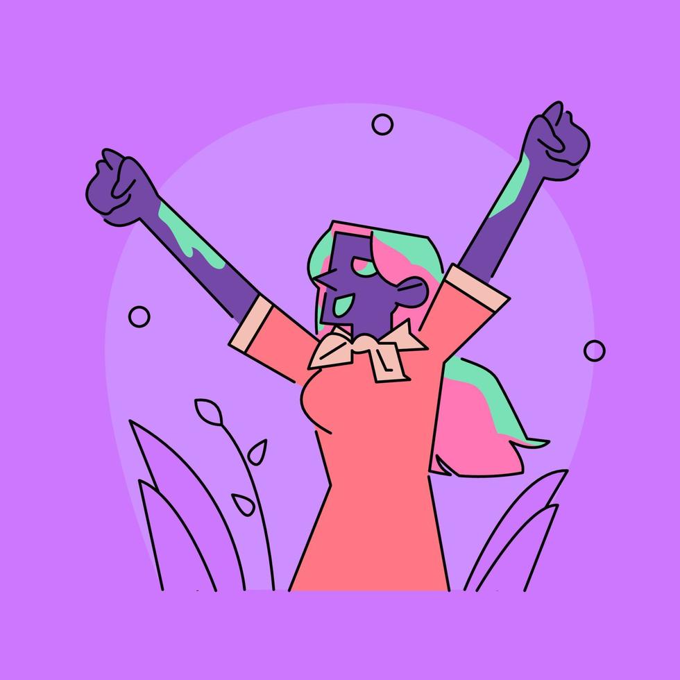 Vector Art of Fun-loving Characters Celebrating Holi, the Hindu Festival of Colors