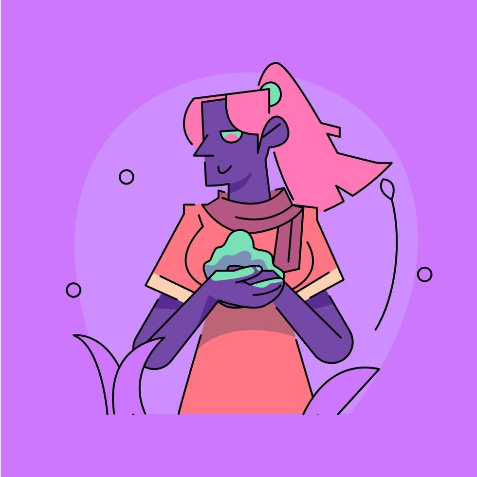 Holi Festivities in Vector. A Fun-filled Celebration of Spring, Colors, and Love vector