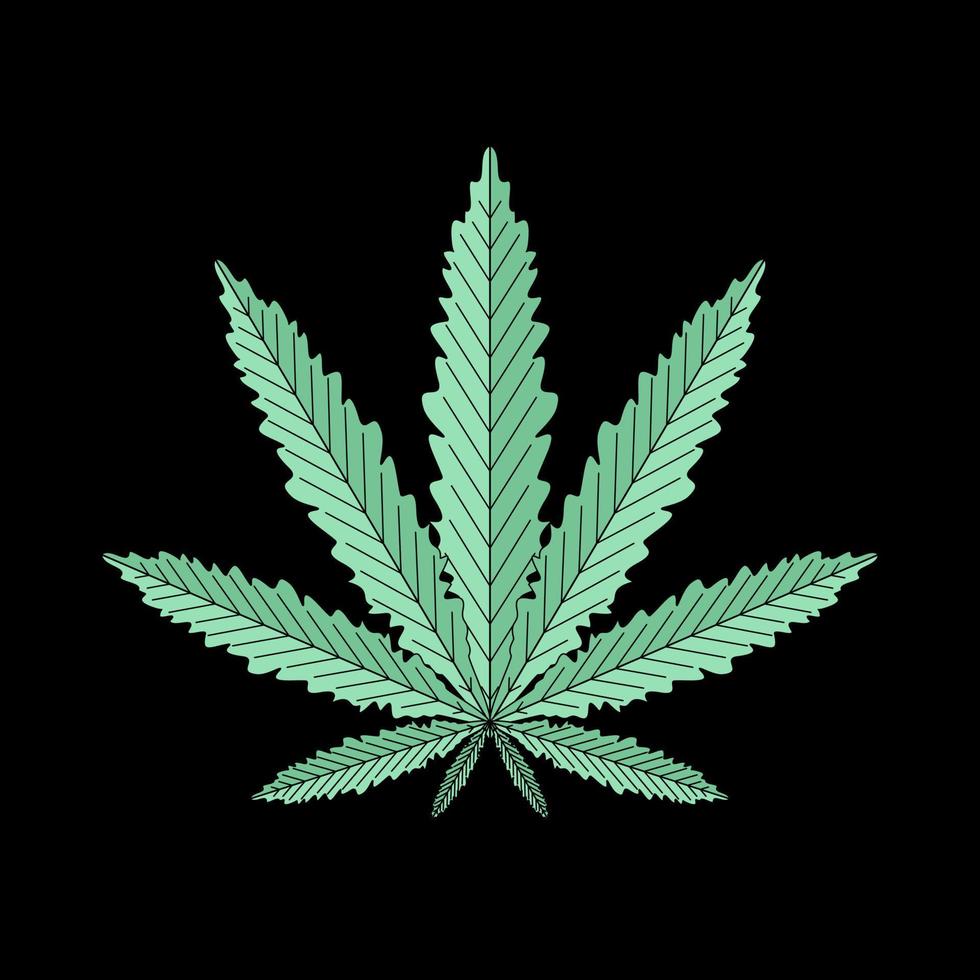 Hemp cannabis logo. Marijuana icon. Grass for the production of eco goods. vector