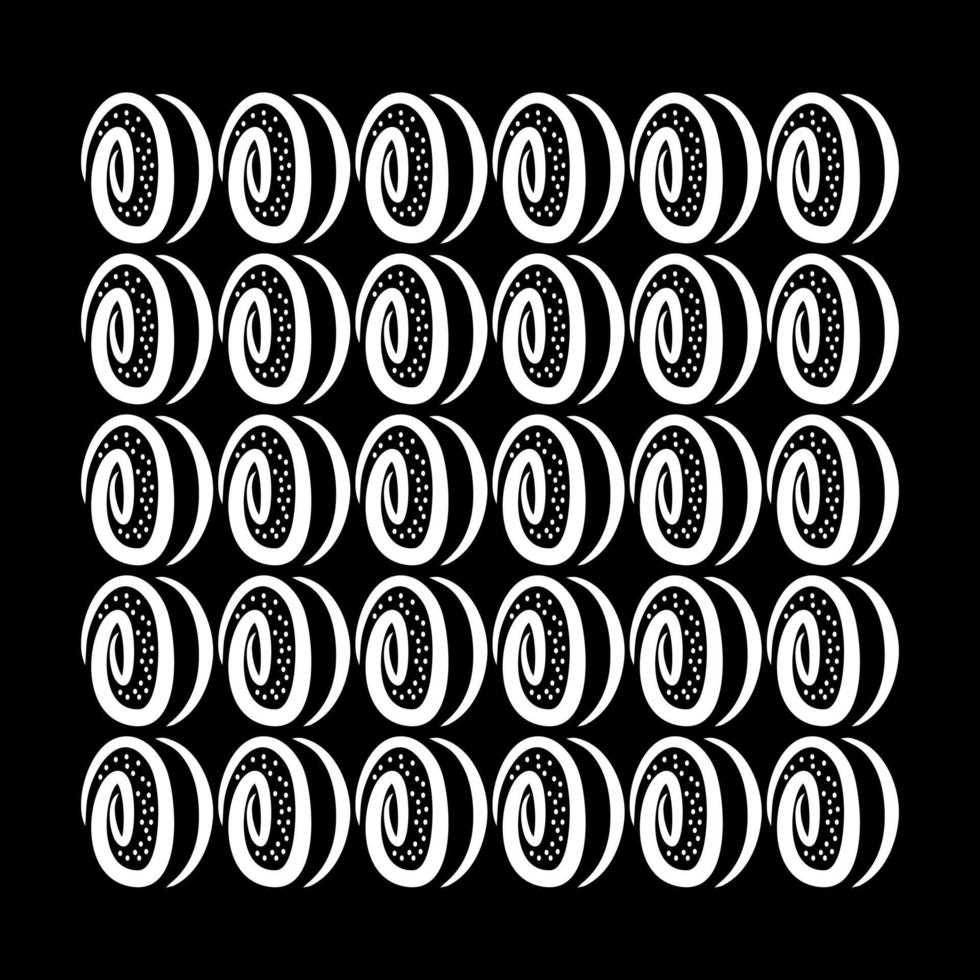 Donuts decorative panel. Buns texture background. Decor element, texture for fabric, interior or print on paper. vector