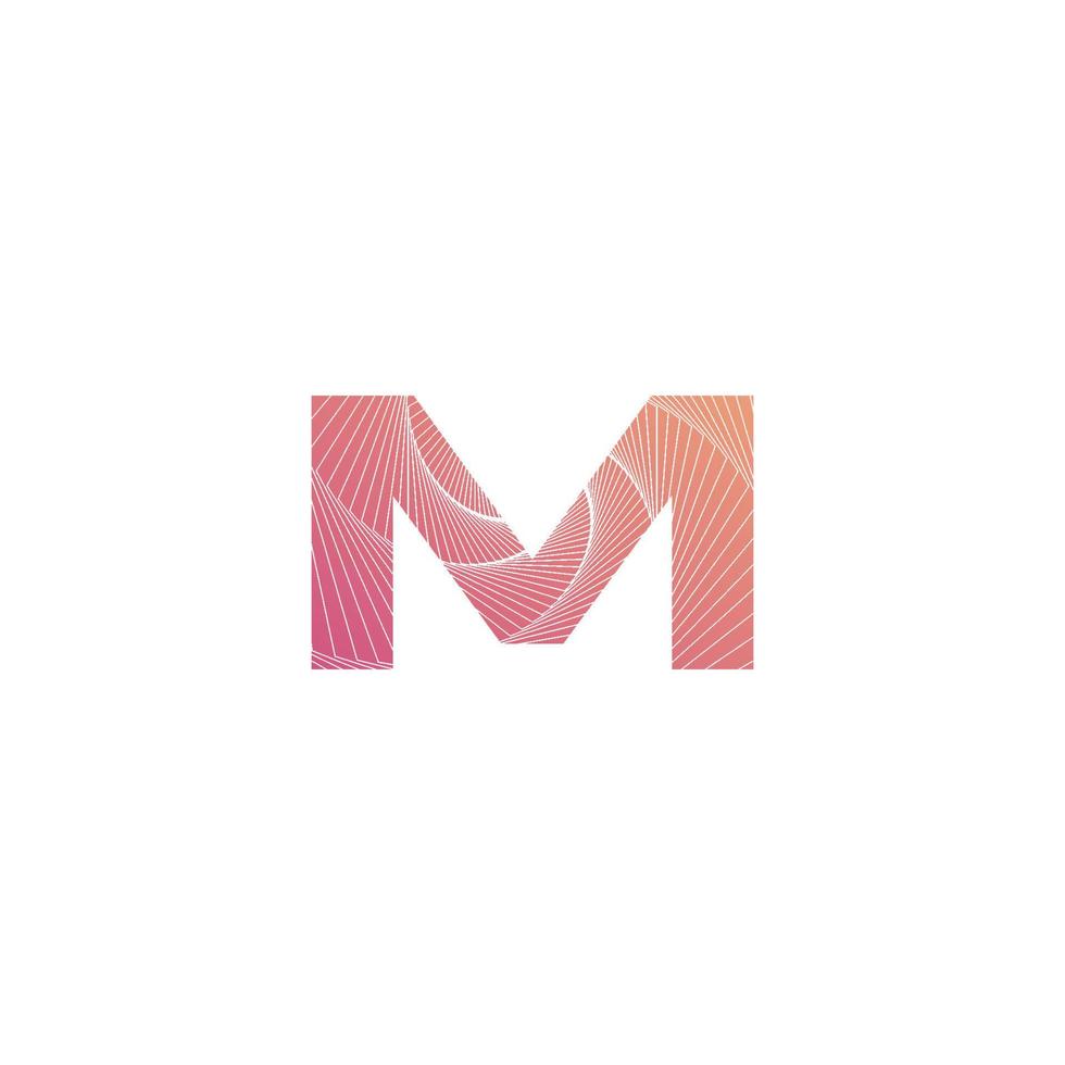 Vector initial letter M logo for business or media company