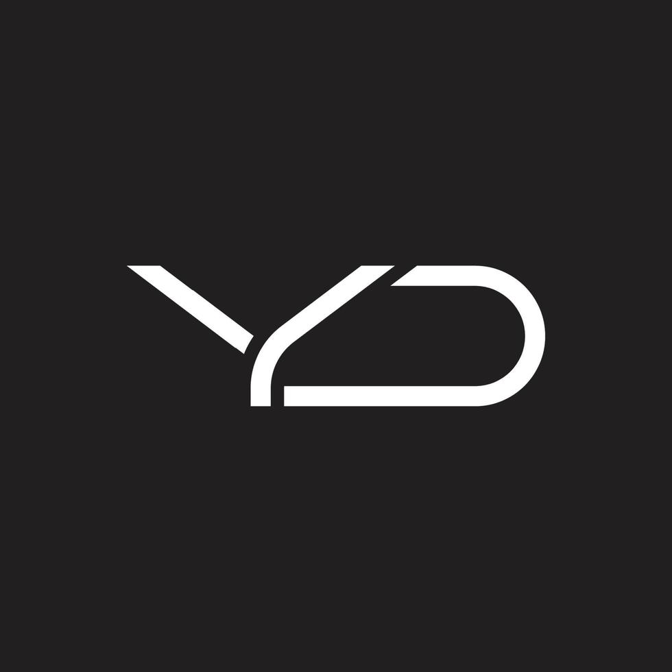 Vector modern and minimalist initial letter YD logo