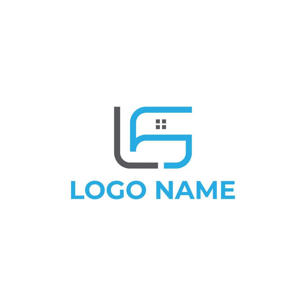 Vector real estate simple LS logo design