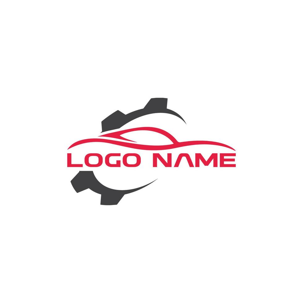 Vector car service company logo design concept