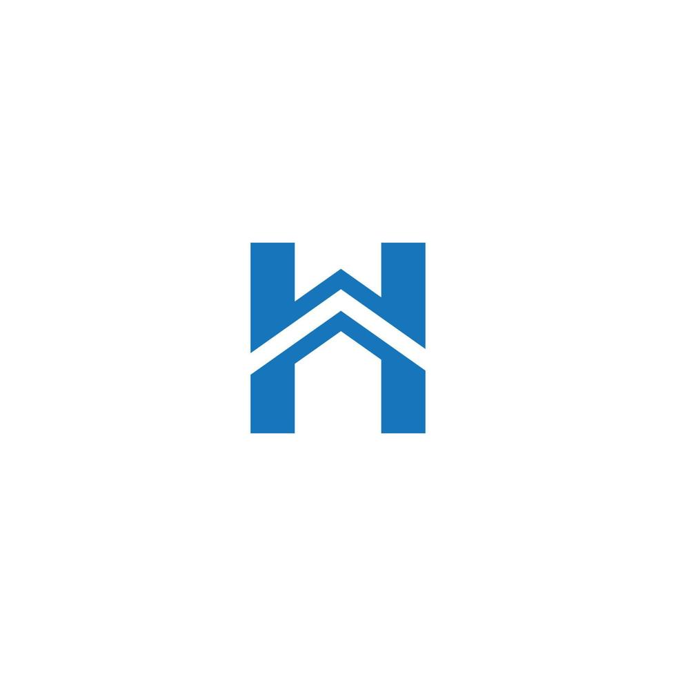 Abstract Real Estate H monogram logo design concept vector