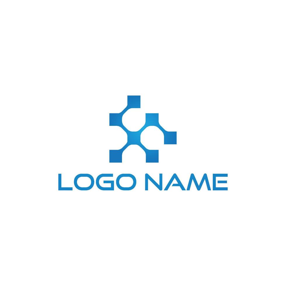 Vector tech logo design illustration