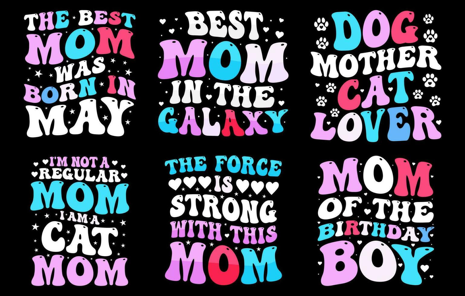 Mother day T shirt design set free, Print t shirt design for mom, Mothers day tshirt vector, Happy mothers day tshirt bundle vector