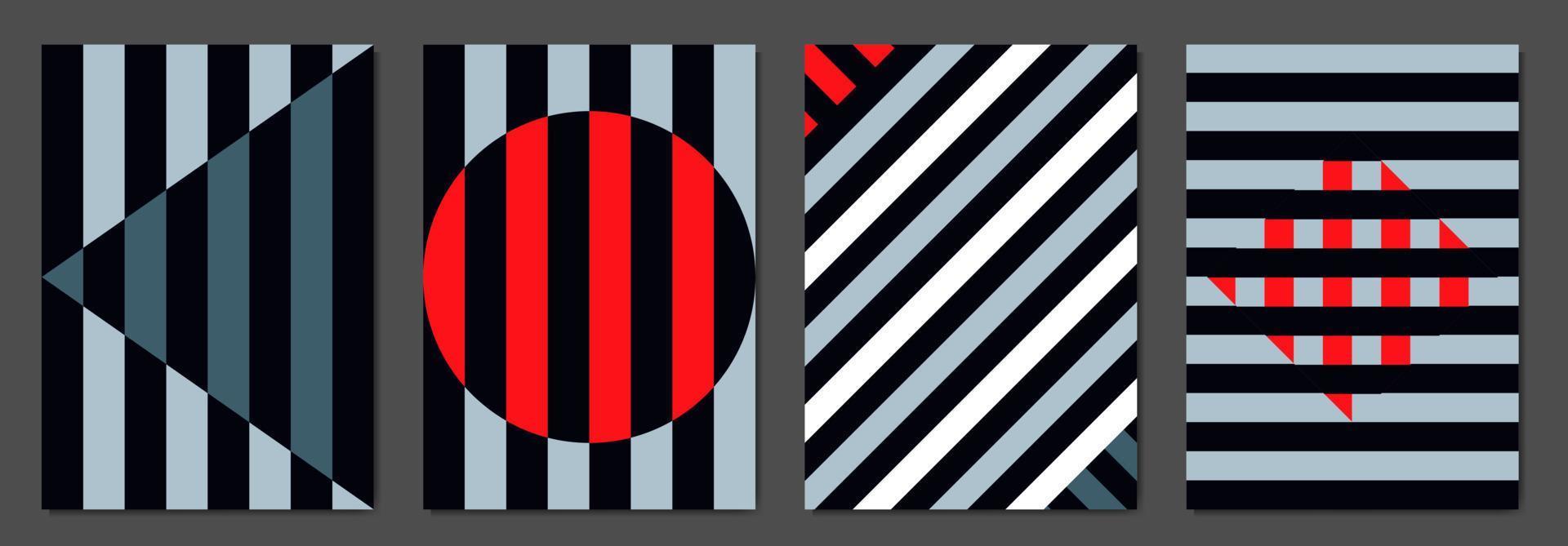 conjunto de bloque de color geométrico cubre geométrico antecedentes para cubiertas, cuadernos, folletos, diarios, carteles vector ilustración