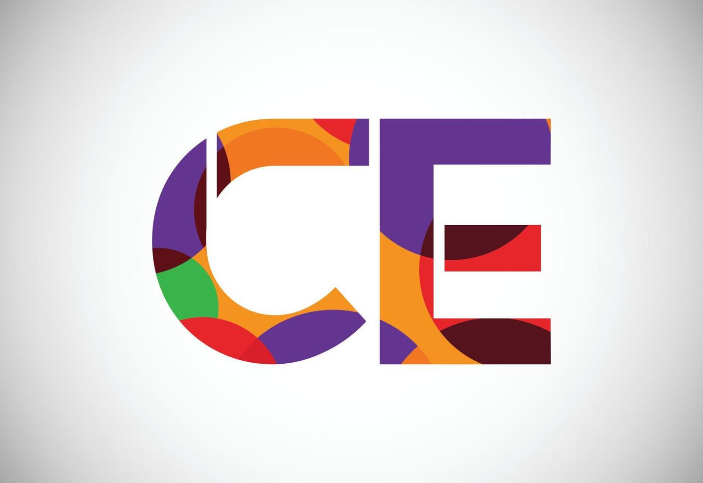 Initial Letter C E Low Poly Logo Design Vector Template. Graphic Alphabet Symbol For Corporate Business Identity
