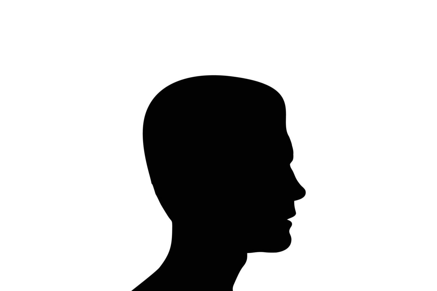 side view of man in vector with shiluate style