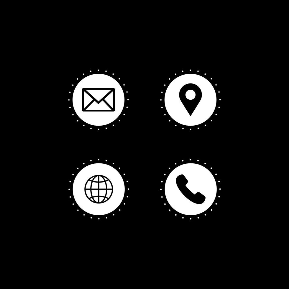 icon set for contact vector