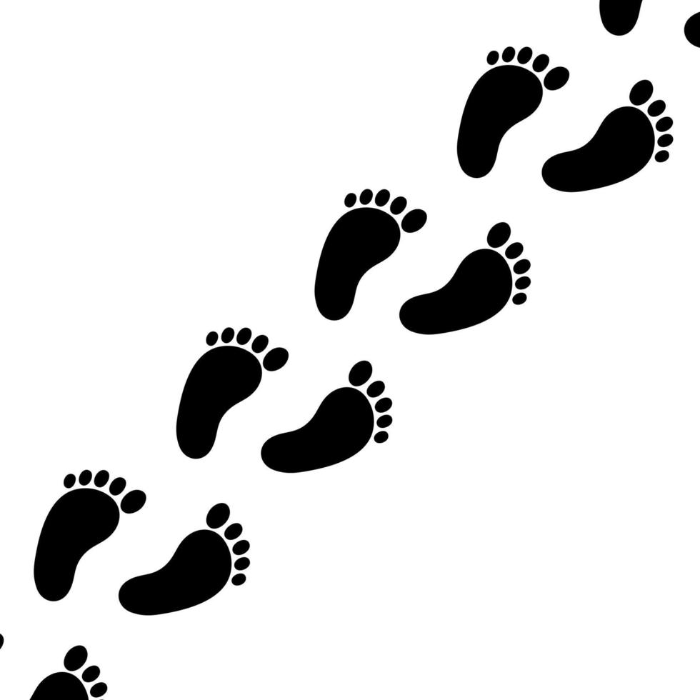 foot step illustration in vector