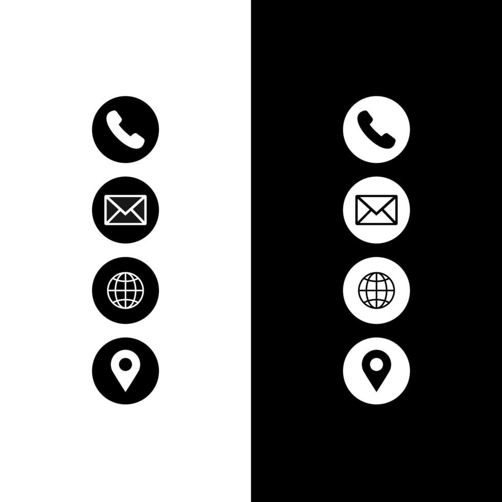 icon set for contact vector