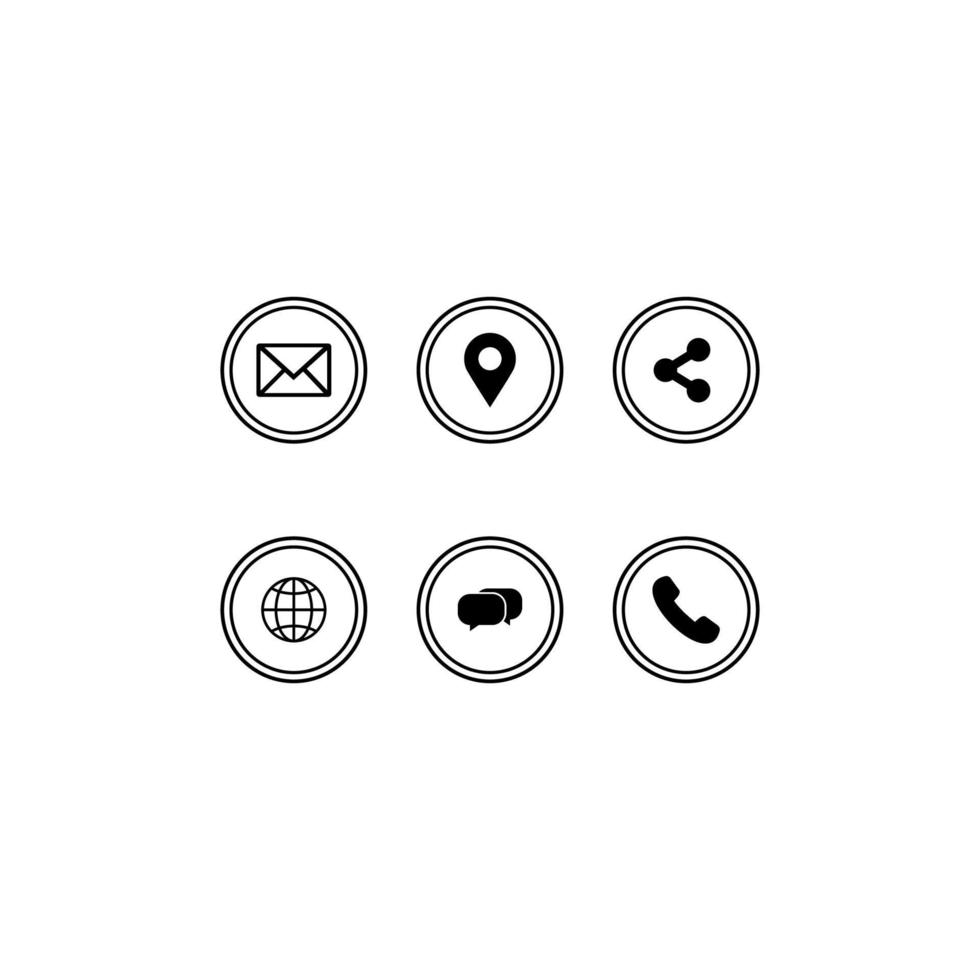 icon set for contact vector