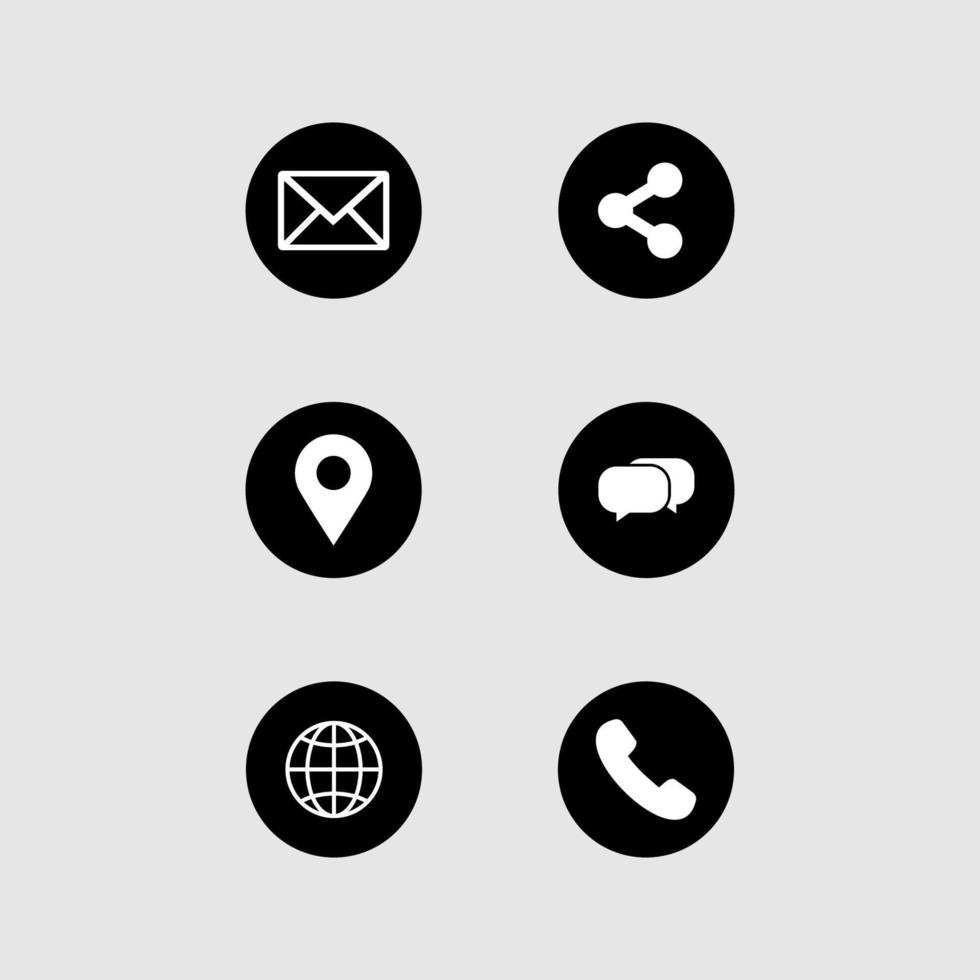 icon set for contact vector