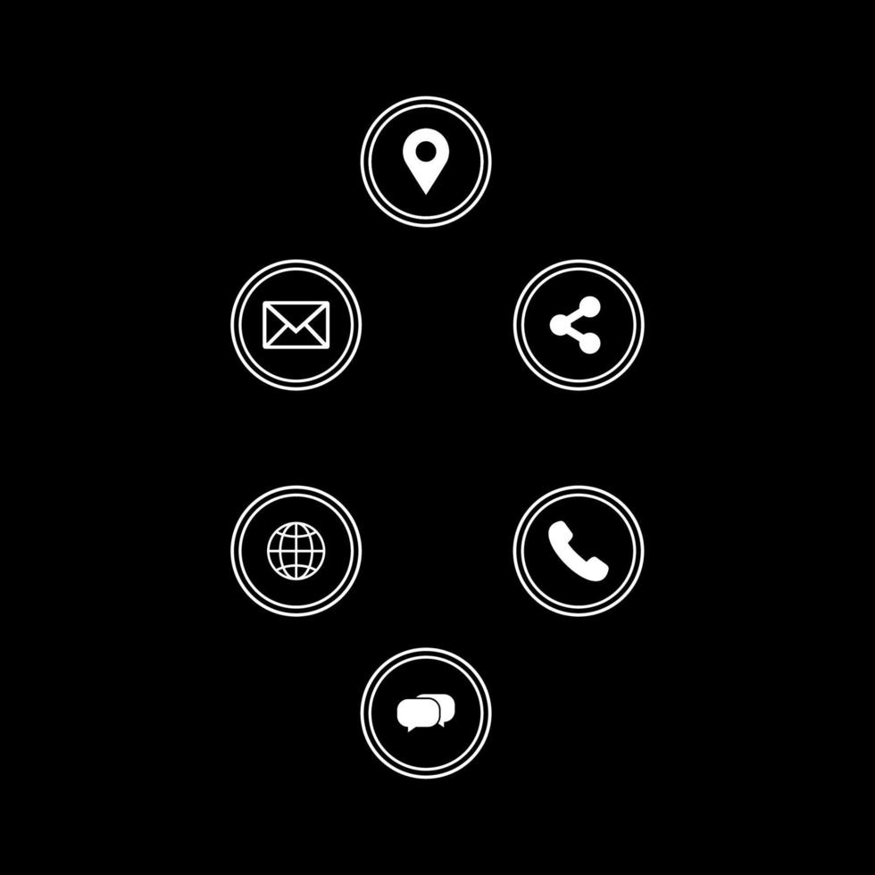 icon set for contact vector