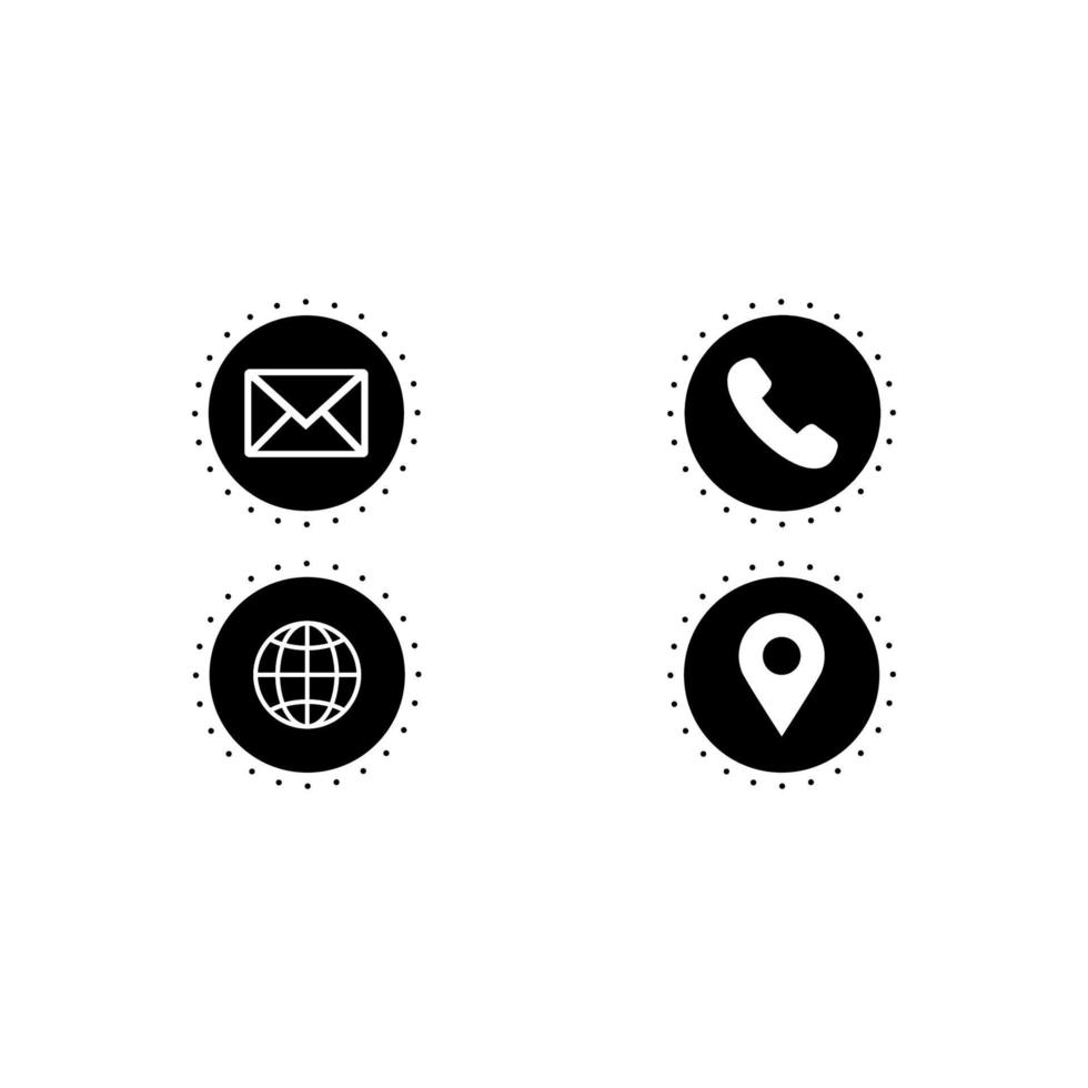 icon set for contact vector