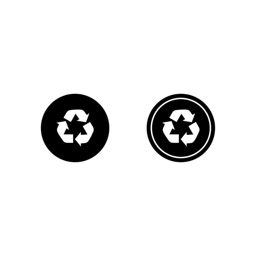 recycle in vector with shiluate style