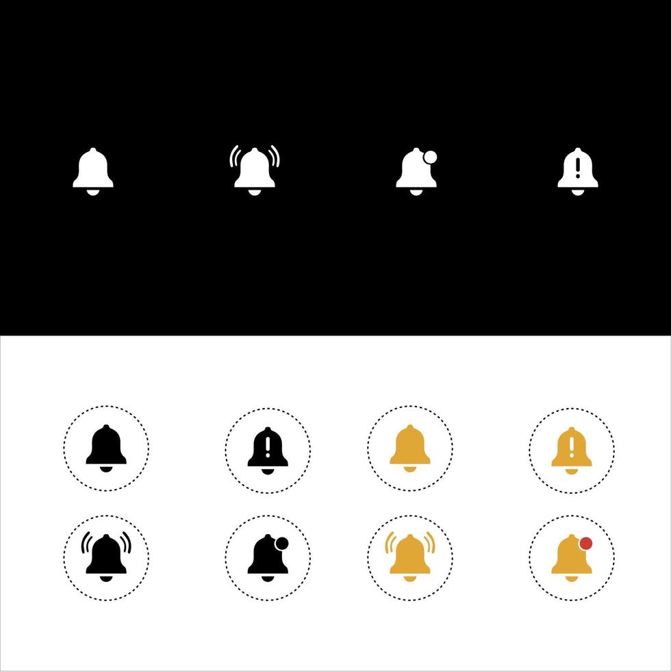 ring or bell icon in apps in vector