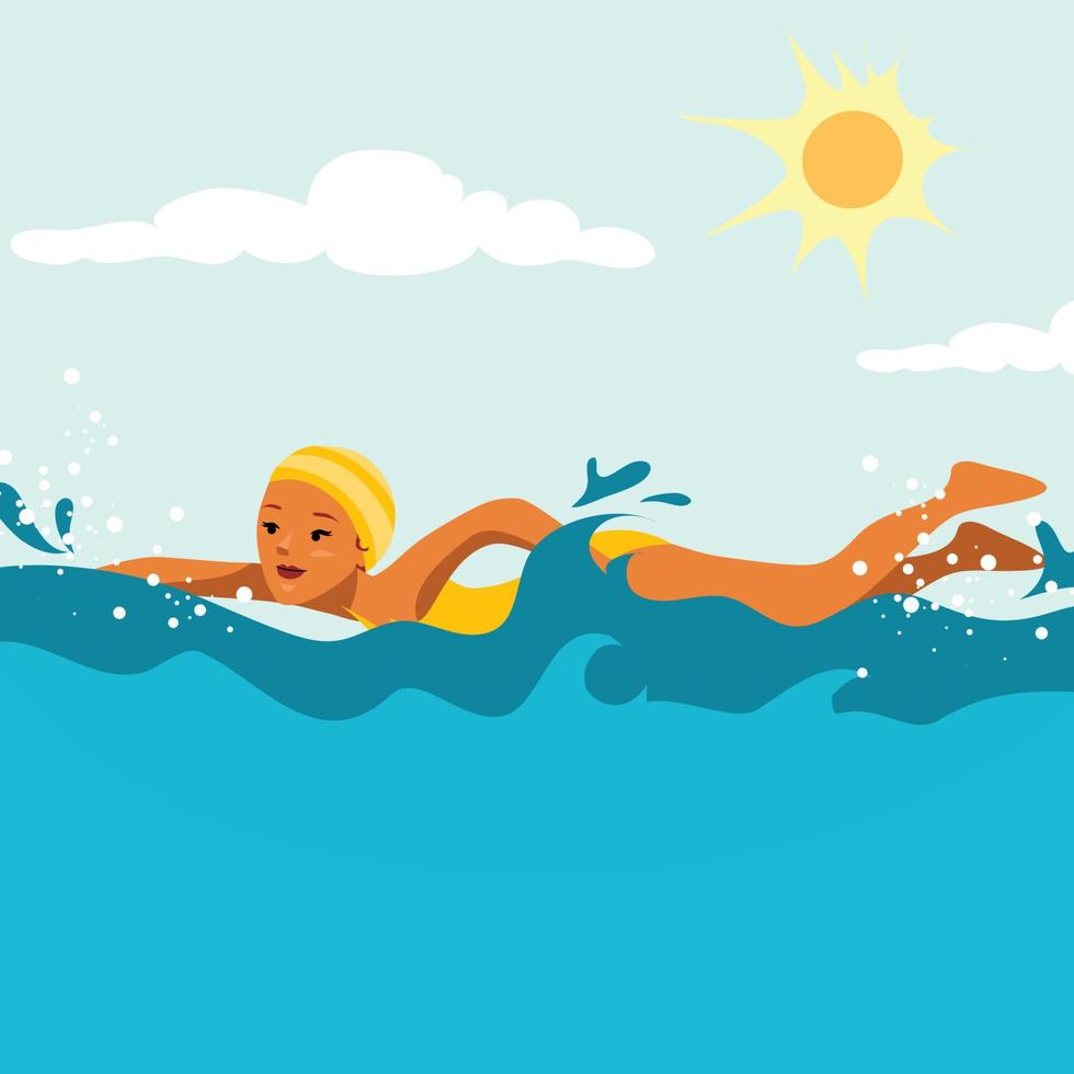 Summer activity. Summertime and Vacation. Vector Flat file.