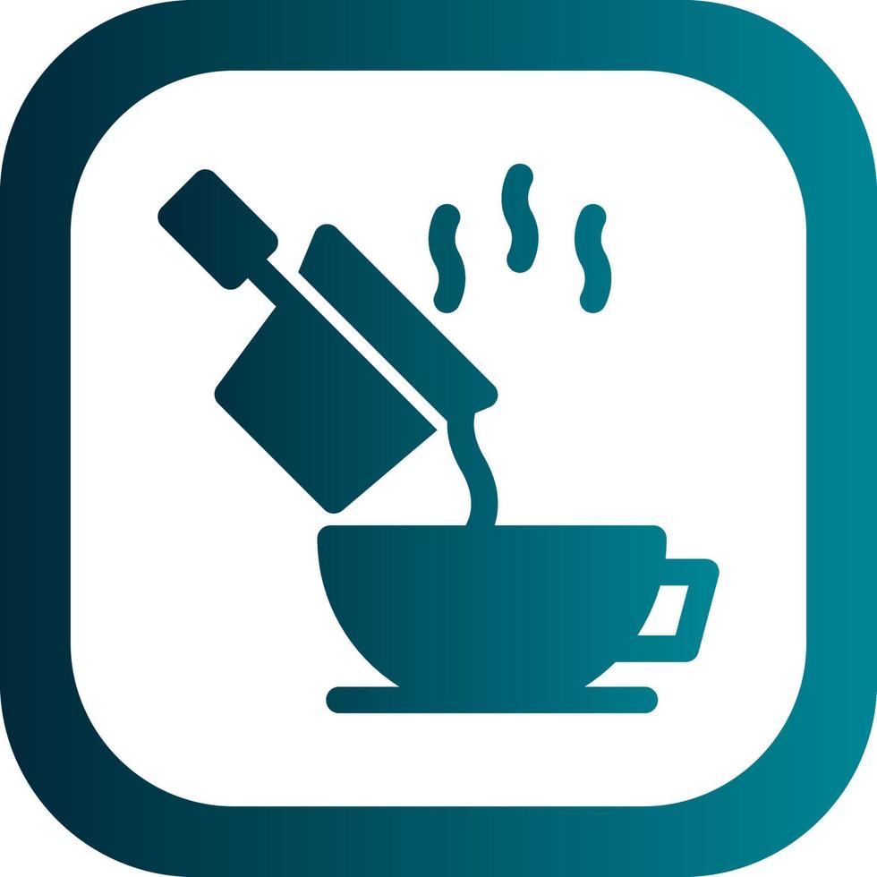 Pour Coffee Vector Icon Design