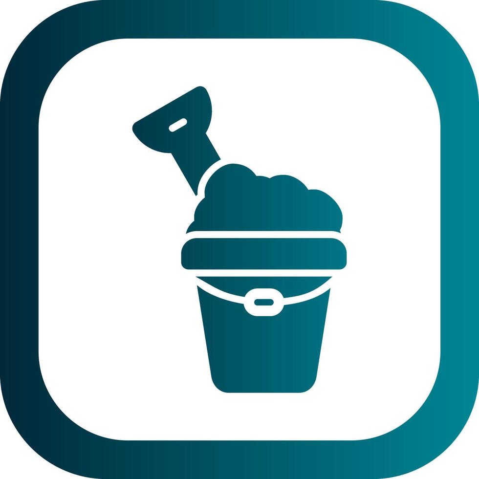 Sand Bucket Vector Icon Design