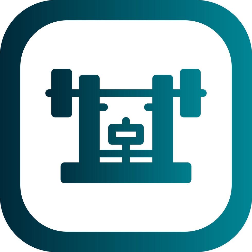 Bench Press Vector Icon Design