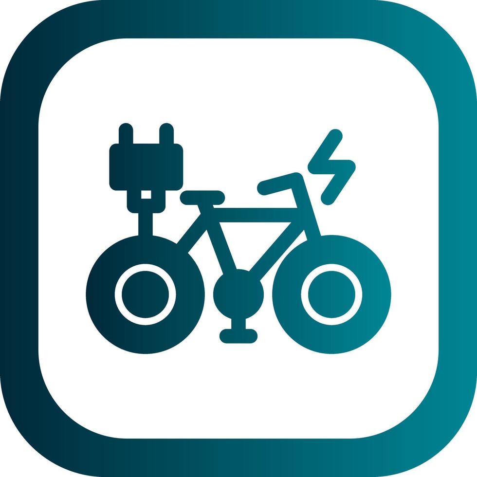 Electric Bike Vector Icon Design