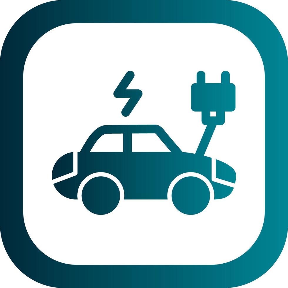 diseño de icono de vector de coche eléctrico