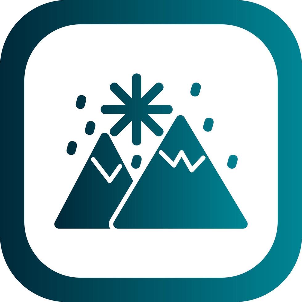 nieve paisaje vector icono diseño