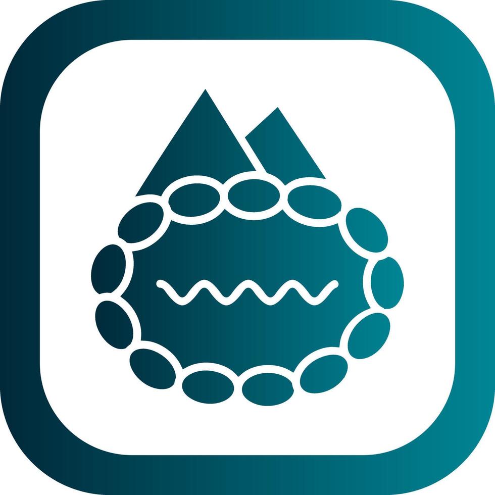 Hot Spring Landscape Vector Icon Design
