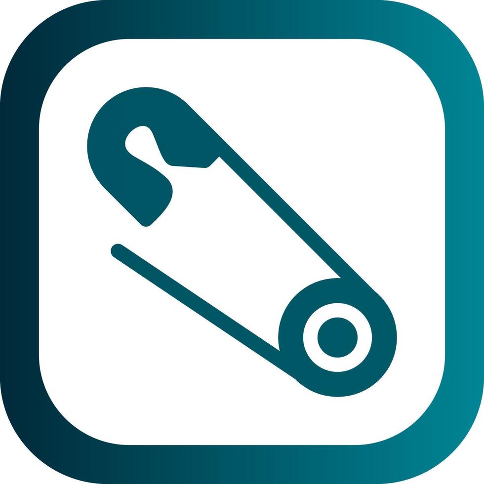 Safety Pin Vector Icon Design