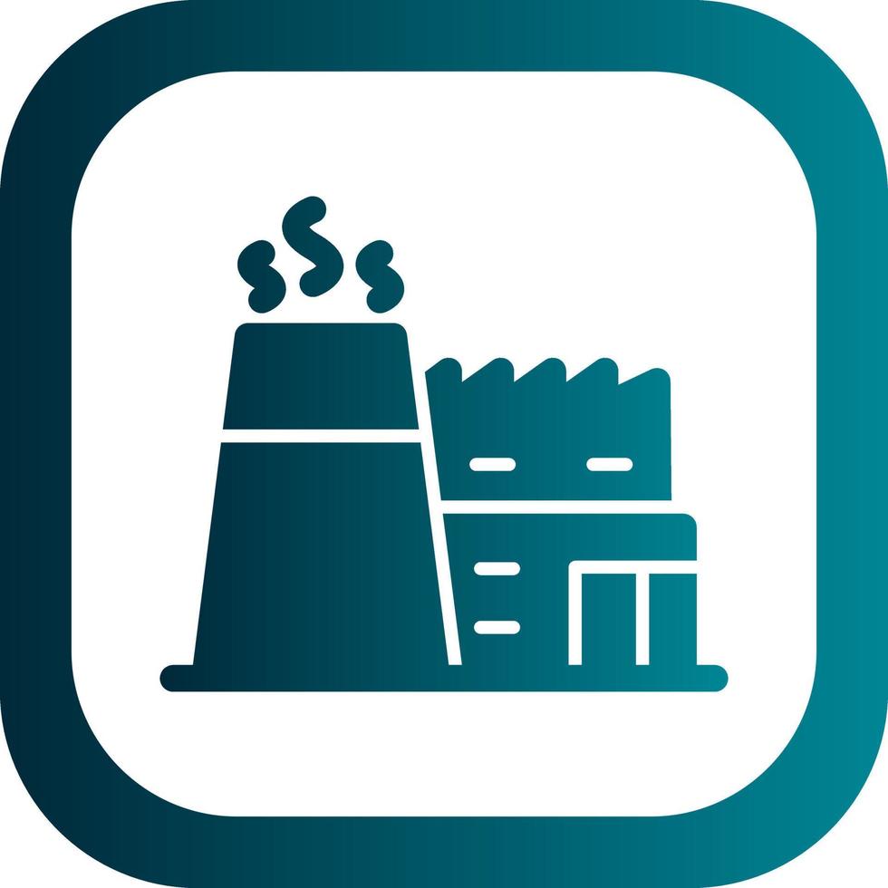 Factory Chimneys Vector Icon Design