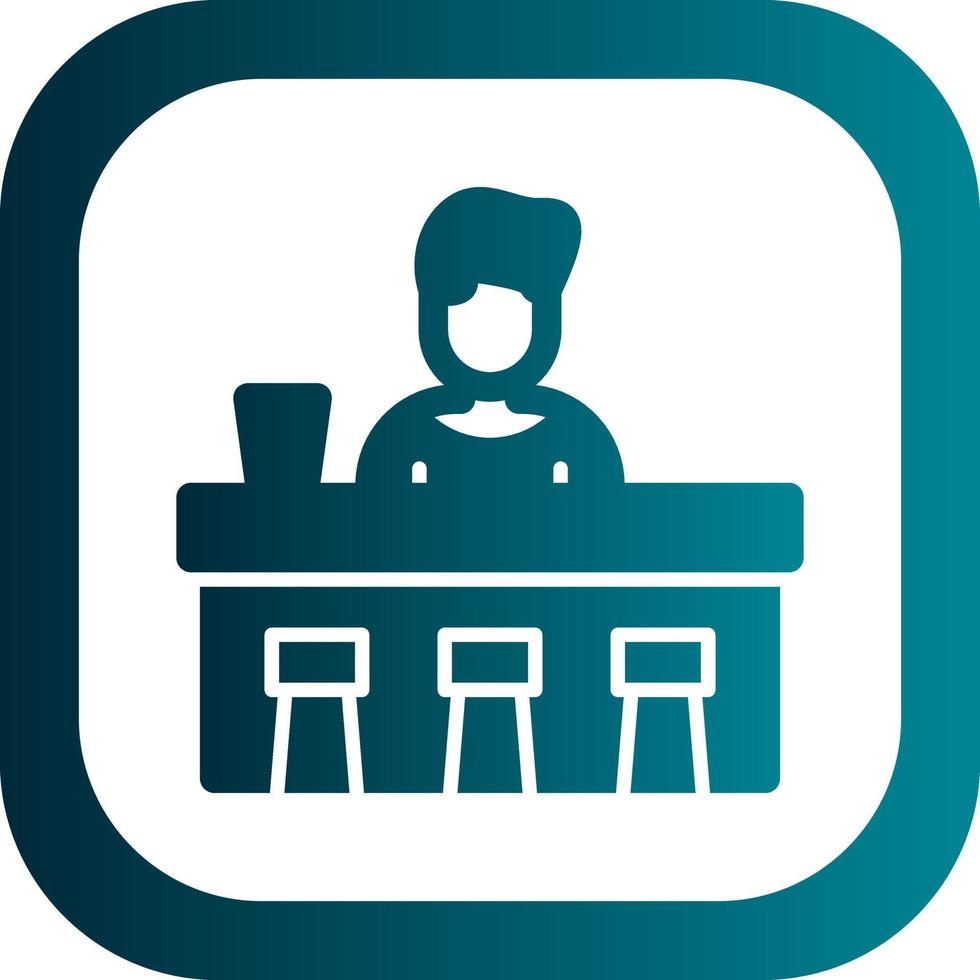 Bar Counter Vector Icon Design